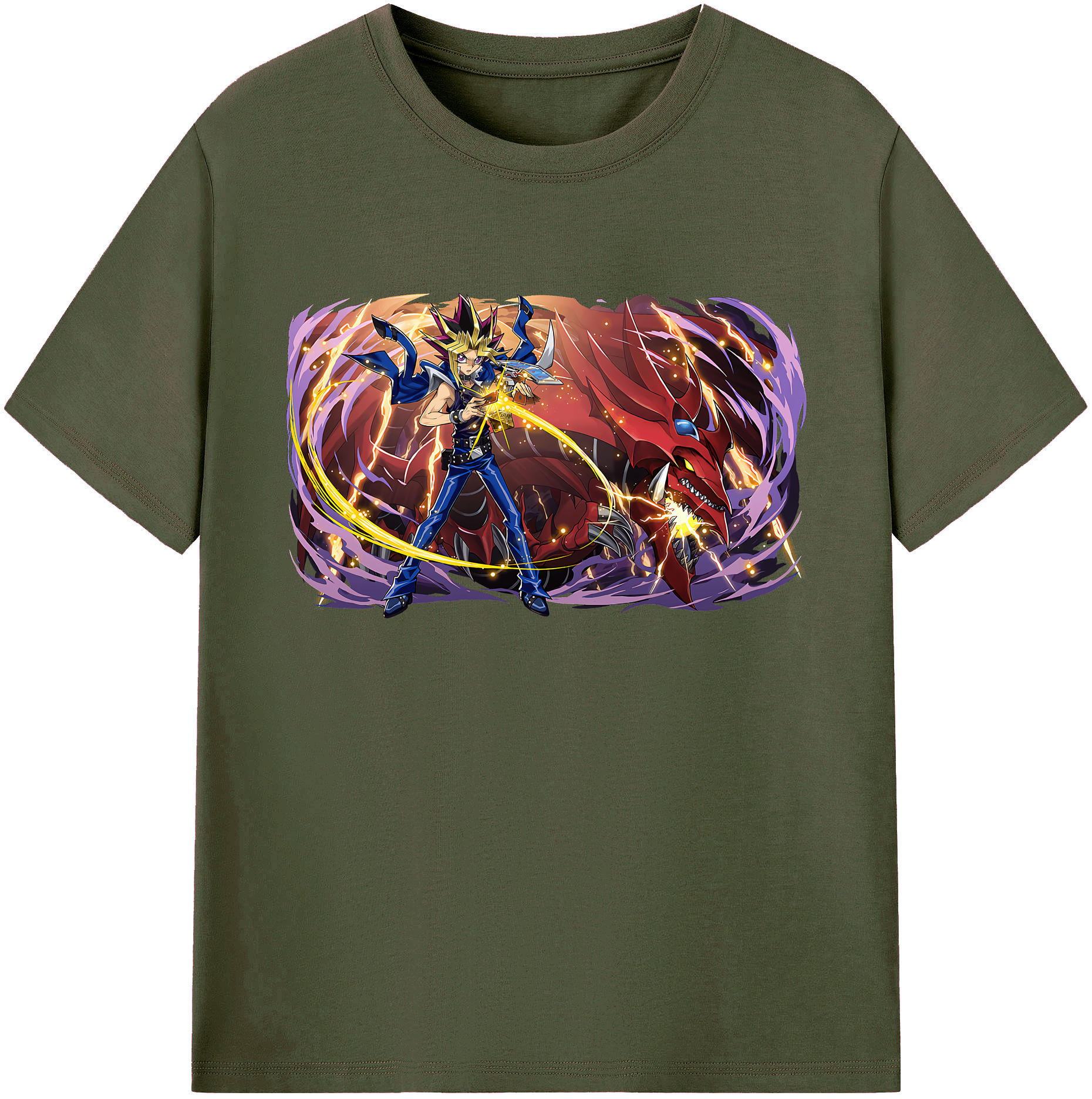 （画像用） 遊☆戯☆王 Yu-Gi-Oh! 綿100％ メンズ半袖Tシャツ｜肌触りやわらか＆通気性